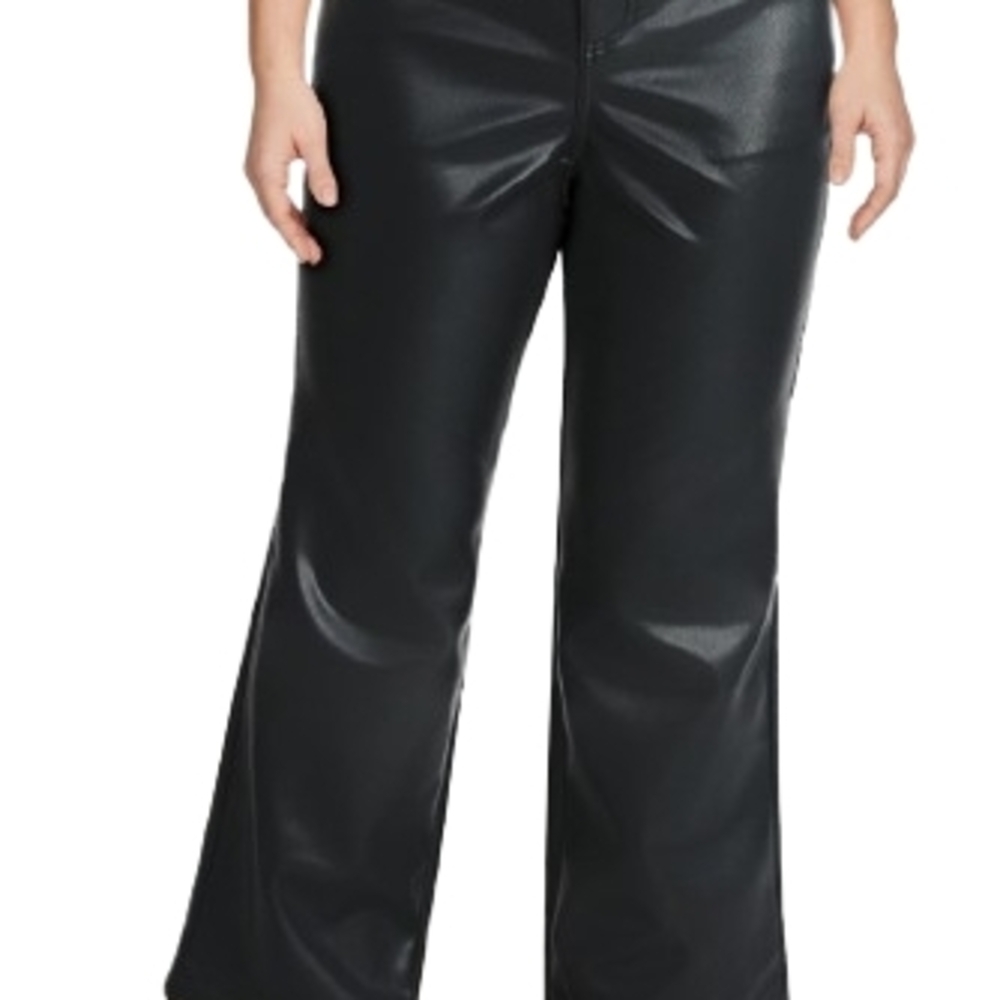Black Faux Leather Pants